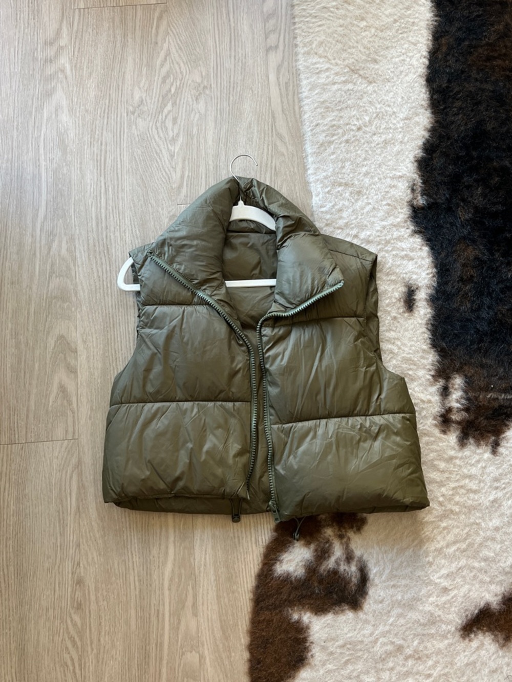 Olive Green Puffer Vest